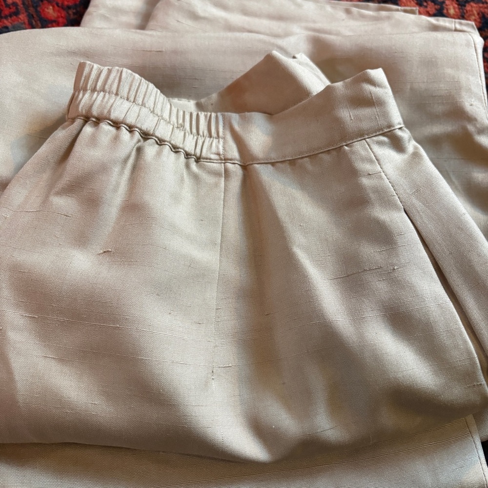 Spenser Jeremy 100% Silk Shantung Cream Trousers